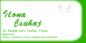 ilona csuhaj business card